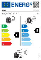 Sava 225/45 R17 91Y Intensa UHP 2