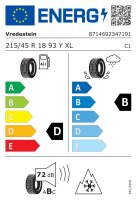 Vredestein 215/45 R18 93Y Quatrac Pro M+S 3PMSF