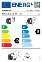 Vredestein 205/50 R17 93H Wintrac Pro M+S 3PMSF