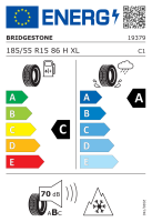 Bridgestone 185/55 R15 86H XL Weather Control A005 Evo M+S 3PMSF