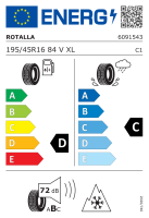 Rotalla 195/45 R16 84V Setula 4 Season RA03 XL M+S 3PMSF