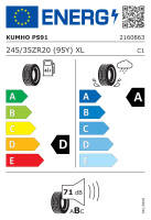 Kumho 245/35 R20 95Y XL Ecsta PS91