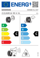 Goodride 215/60 R16 99H XL SW608 Snowmaster M+S 3PMSF