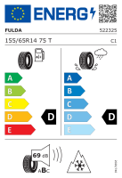 Fulda 155/65 R14 75T Kristall Montero 3 M+S 3PMSF