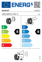 Dunlop 185/60 R15 84H Sport BluResponse