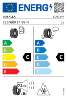 Rotalla 225/60 R17 99H Ice-Plus S210 M+S 3PMSF