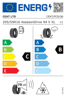 Ceat 205/55 R16 94V XL 4SeasonDrive M+S 3PMSF