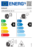 Dunlop 195/65 R16 92H SP Winter Sport 4D * M+S 3PMSF