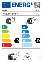 Atlas 155/80 R13 79T Green 4S M+S 3PMSF