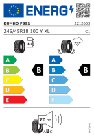 Kumho 245/45 R18 100Y XL Ecsta PS91 MFS