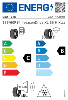 Ceat 185/60 R14 86H XL 4SeasonDrive M+S 3PMSF