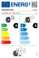 Bridgestone 215/55 R17 98H Turanza T005 XL