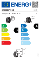 Bridgestone 215/55 R16 97H Turanza T005 XL