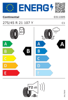 Continental 275/45 R21 107Y SportContact 6 FR MO Contisilent