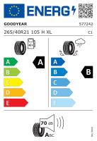 Goodyear 265/40 R21 105H XL Eagle F1 ASY 5 MO SCT