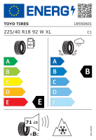 Toyo 225/40 R18 92W XL Observe S944 M+S 3PMSF