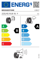 Bridgestone 225/45 R18 91Y Turanza T005