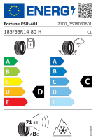 Fortune 185/55 R14 80H Fitclime FSR-401 M+S 3PMSF