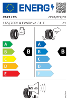 Ceat 165/70 R14 81T EcoDrive