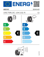 ARIVO 195/70 R15 104/102R TRANSITO ARZ 6-X