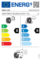 Ceat 165/70 R13 83T EcoDrive