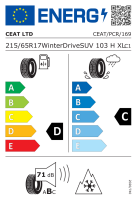 Ceat 215/65 R17 103H XL WinterDrive SUV M+S 3PMSF